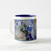 Tasse 2 Couleurs Mosaïques de bleu d'Antoni Gaudi (Devant gauche)