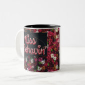 Tasse 2 Couleurs Mot d'art de l'image typographique (Devant gauche)