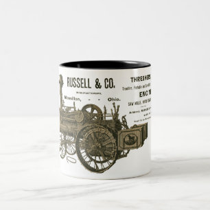 Tasse 2 Couleurs Moteur de traction à vapeur Tracteur de ferme Agri