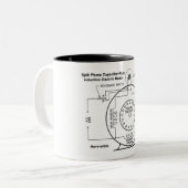 Tasse 2 Couleurs Moteur d'induction à phase fractionnée du condensa (Devant gauche)