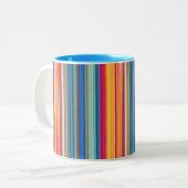 Tasse 2 Couleurs Motif à bandes multiples (Devant gauche)