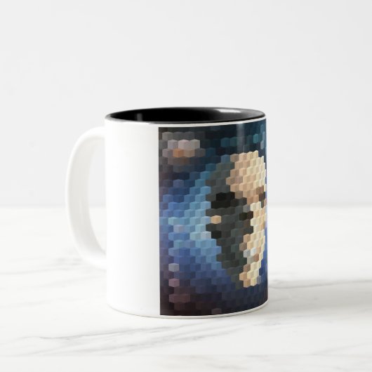 Tasse 2 Couleurs Motif abstrait crâne (Devant gauche)