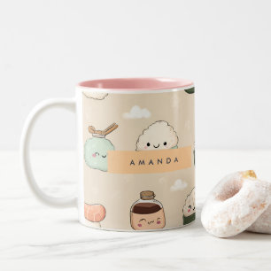 Tasse 2 Couleurs Motif alimentaire japonais personnalisé Kawaii Sus