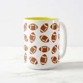 Tasse 2 Couleurs Motif américain de football blanc (Devant droit)