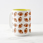 Tasse 2 Couleurs Motif américain de football blanc (Devant gauche)