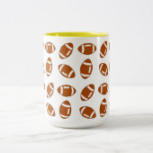 Tasse 2 Couleurs Motif américain de football blanc (Centre)