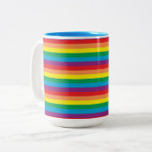 Tasse 2 Couleurs Motif arc-en-ciel simple (Devant gauche)