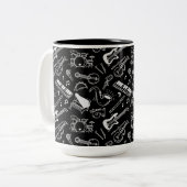 Tasse 2 Couleurs Motif Black & White Instruments (Devant gauche)