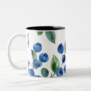 Tasse 2 Couleurs Motif Blueberry