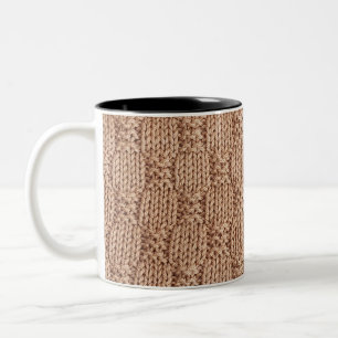 Tasse 2 Couleurs Motif Bubble Knit Stitch par Shirley Taylor