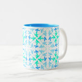 Tasse 2 Couleurs Motif Caniche (Devant droit)
