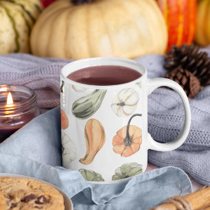 Tasse 2 Couleurs Motif Citrouille coloré tendance   Vibes d'automne