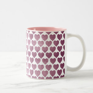 Tasse 2 Couleurs Motif cœurs