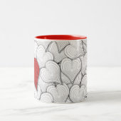 Tasse 2 Couleurs Motif Coeurs d'oignon (Centre)
