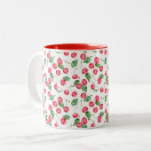 Tasse 2 Couleurs Motif d'aquarelle cerise (Devant gauche)