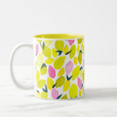 Tasse 2 Couleurs Motif d'aquarelle citron (Gauche)