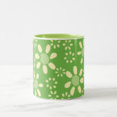 Tasse 2 Couleurs Motif d'aquarelle verte Fleur marguerite (Centre)