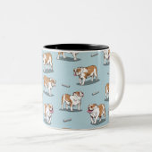 Tasse 2 Couleurs Motif de bulldog anglais (Devant droit)
