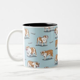 Tasse 2 Couleurs Motif de bulldog anglais