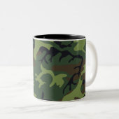 Tasse 2 Couleurs Motif de camouflage vert (Devant droit)