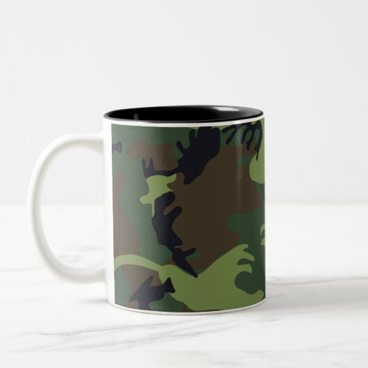 Tasse 2 Couleurs Motif de camouflage vert (Gauche)