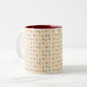 Tasse 2 Couleurs Motif de champignons (Devant gauche)