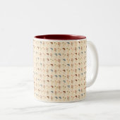 Tasse 2 Couleurs Motif de champignons (Devant droit)