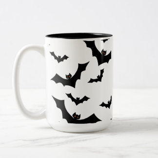 Tasse 2 Couleurs Motif de chauves-souris effrayantes pour Halloween