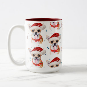 Tasse 2 Couleurs Motif de chien à l'aquarelle de race Chihuahua Noë
