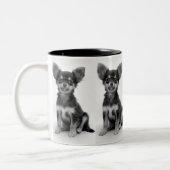 Tasse 2 Couleurs Motif de chiot Chihuahua mignon et duveteux (Gauche)