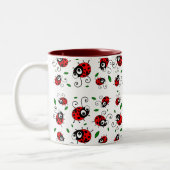 Tasse 2 Couleurs Motif de coccinelles de bande dessinée (Gauche)