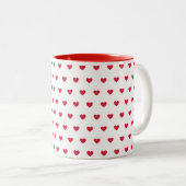Tasse 2 Couleurs Motif de coeur rouge moderne mignon (Devant droit)