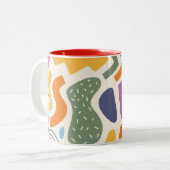 Tasse 2 Couleurs Motif de conception abstraite couleur (Devant gauche)