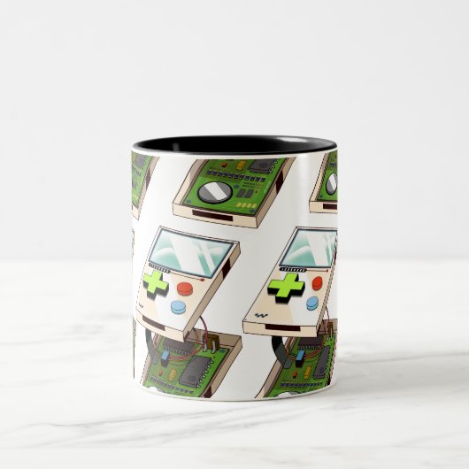 Tasse 2 Couleurs Motif de console de jeu vidéo. (Centre)