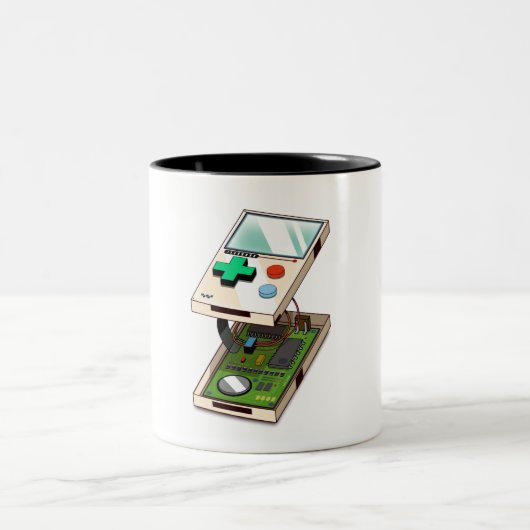 Tasse 2 Couleurs Motif de console de jeu vidéo. (Centre)