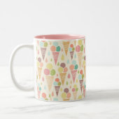 Tasse 2 Couleurs Motif de cornets de crème glacée (Gauche)