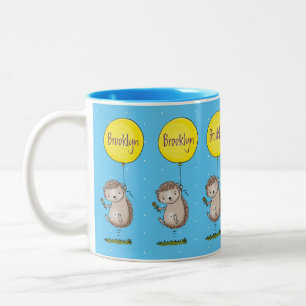 Tasse 2 Couleurs Motif de dessin animé d'un hérisson mignon et d'un