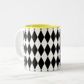 Tasse 2 Couleurs Motif de diamant de harlequin (Devant gauche)