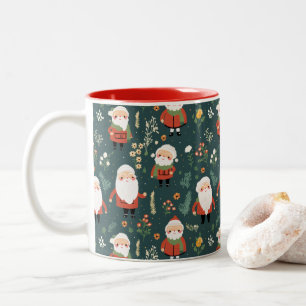 Tasse 2 Couleurs Motif de Festive Père Noël