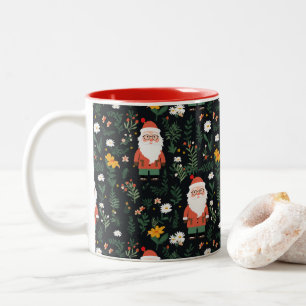 Tasse 2 Couleurs Motif de Festive Père Noël