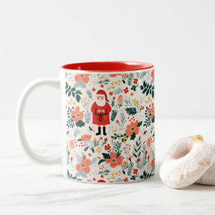 Tasse 2 Couleurs Motif de Festive Père Noël