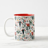 Tasse 2 Couleurs Motif de Festive Père Noël (Gauche)