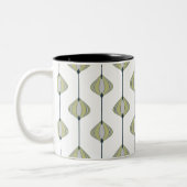 Tasse 2 Couleurs Motif de feuilles (Gauche)