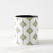 Tasse 2 Couleurs Motif de feuilles (Centre)