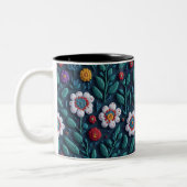 Tasse 2 Couleurs motif de fleurs (Gauche)