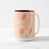 Tasse 2 Couleurs Motif de fleurs (Devant droit)