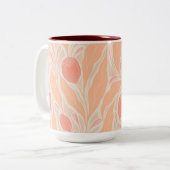 Tasse 2 Couleurs Motif de fleurs (Devant gauche)