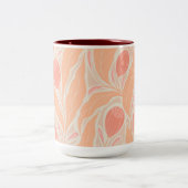 Tasse 2 Couleurs Motif de fleurs (Centre)
