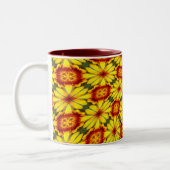 Tasse 2 Couleurs Motif de fleurs d'or (Gauche)