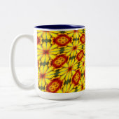 Tasse 2 Couleurs Motif de fleurs d'or (Gauche)